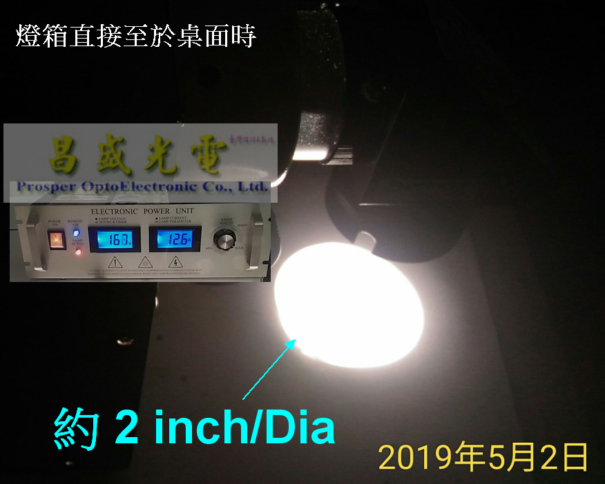 光照面積圓直徑約2英寸 nthu